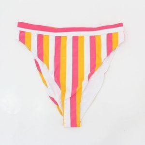 Dippin Daisys Ultra Striped High Waist Cheeky Bikini Bottom